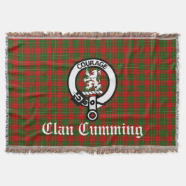 Cobertor Clan Cumming Crest Crachá e Tartan
