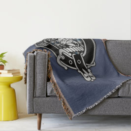 Cobertor Clan Gladstone Crest & Tartan