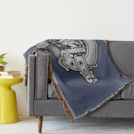 Cobertor Clan Gladstone Crest & Tartan