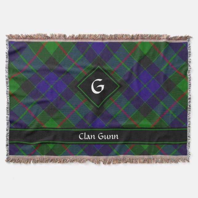 Cobertor Clan Gunn Tartan Throw Blanket (Frente)