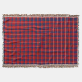 Cobertor Clan Hamilton Bright Blue e Red Scottish Tartan