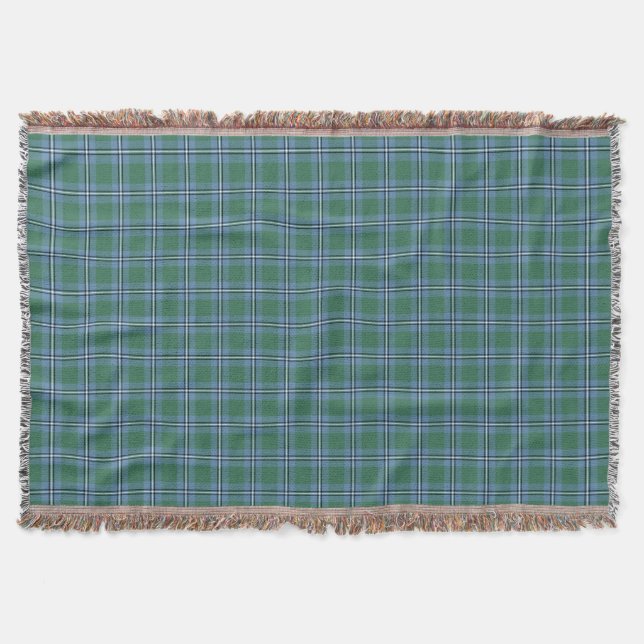Cobertor Clan Irvine Tartan Light Blue and Green Xadrez (Frente)