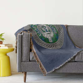 Cobertor Clan Johnstone Crest & Tartan Knot