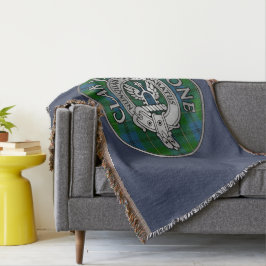 Cobertor Clan Johnstone Crest & Tartan Knot