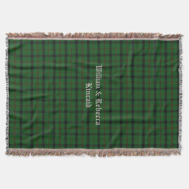 Cobertor Clan Kincaid Tartan - Xadrez Personalizada (Frente)