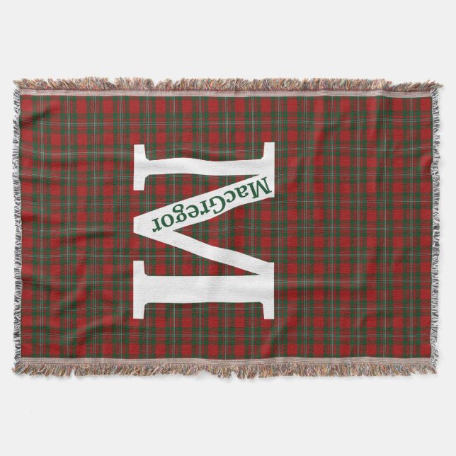 Cobertor Clan MacGregor Tartan Xadrez Personalizada (Frente)
