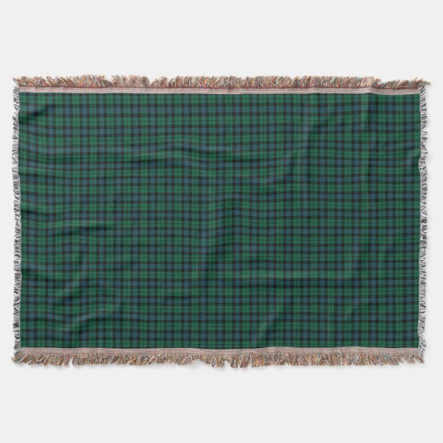 Cobertor Clan MacKay Green e Blue Scottish Tartan (Frente)