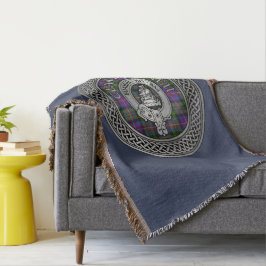 Cobertor Clan MacNeil Crest e Tartan Knot