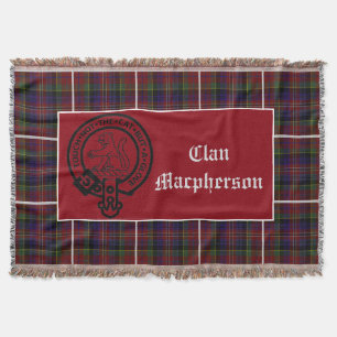 Cobertor Clan Macpherson Crest Crachá e Tartan
