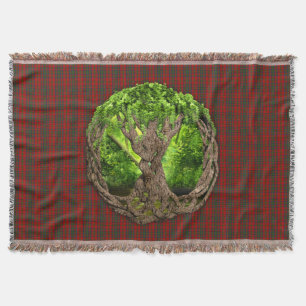 Cobertor Clan Matheson Tartan E Uma Árvore Celta Da Vida