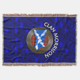 Cobertor Clan Morrison Tartan Knot & Flag