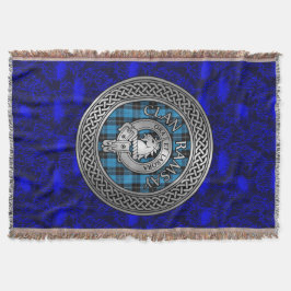 Cobertor Clan Ramsay Crest & Hunting Tartan Knot