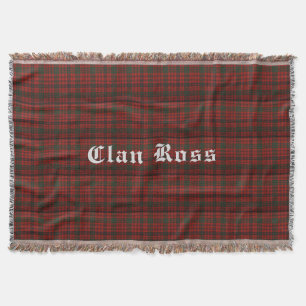 Cobertor Clan Ross Tartan Throw Blanket