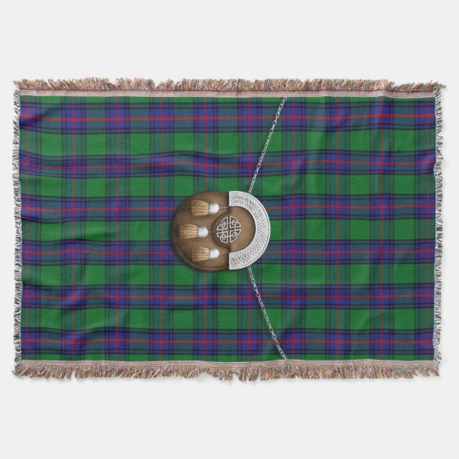 Cobertor Clan Shaw Tartan E Sporran (Frente)