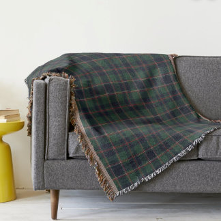 Cobertor Classic Dark Blue Red Green Plaid Pattern