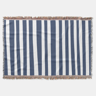 Cobertor Classic Navy Blue Stripes | Timeless Nautical 