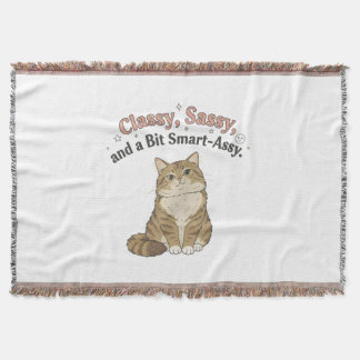 Cobertor Classy, Sassy & Smart-Assy Cat Design