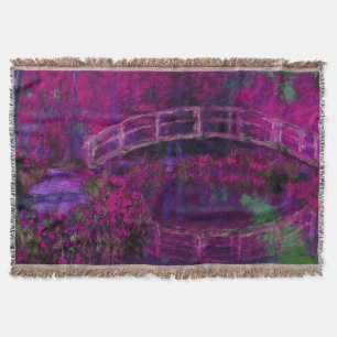 Cobertor Claude Monet A Ponte Japonesa Púrpura