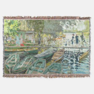 Cobertor Claude Monet. Banhistas em La Grenouillère