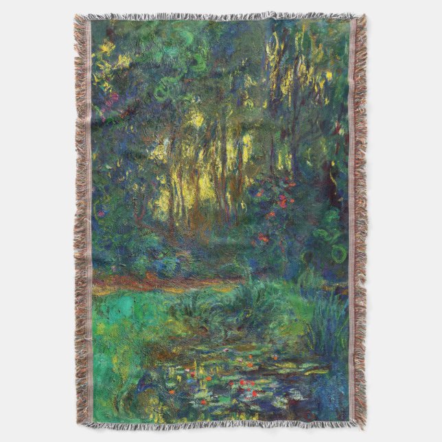 Cobertor Claude Monet - Canto de uma Lagoa com Nenúfares (Frente Vertical)