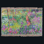 Cobertor Claude Monet: Jardim Íris em Giverny<br><div class="desc">Um cobertor clássico encantador que apresenta o jardim da íris em Giverny,  pintado pelo pintor impressionista francês Claude Monet.</div>