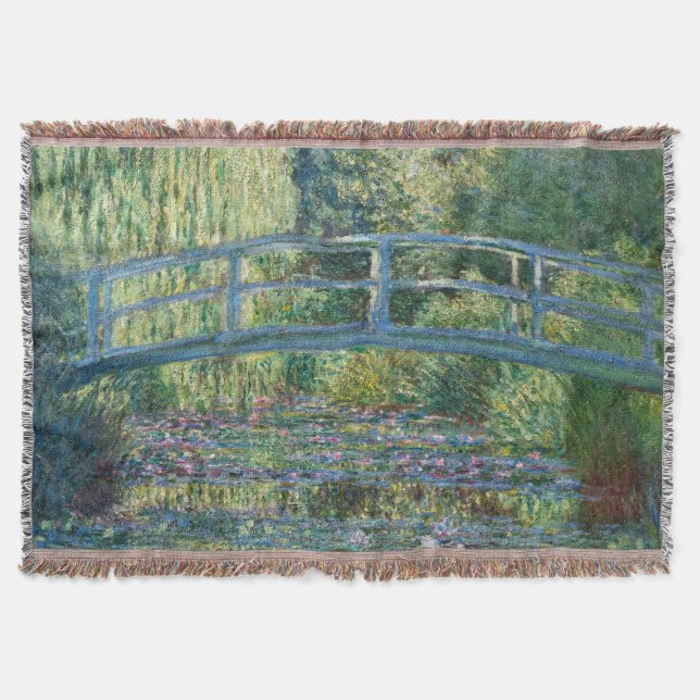 Cobertor Claude Monet - Lago de Nenúfares, Harmonia Verde (Frente)