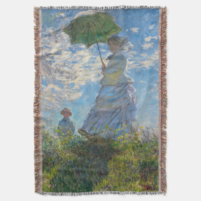 Cobertor Claude Monet - O Promenade, Mulher com Parasol (Frente Vertical)