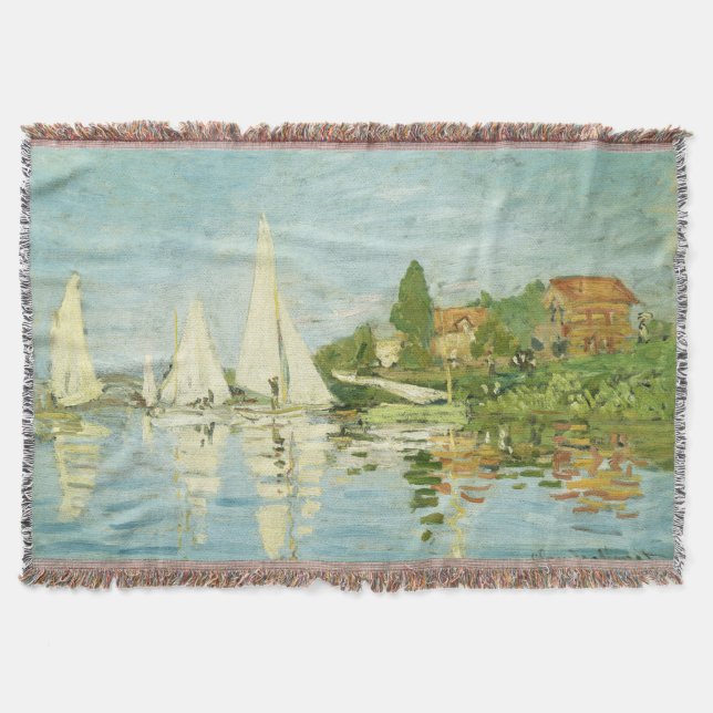 Cobertor Claude Monet. Regattas em Argenteuil (Frente)