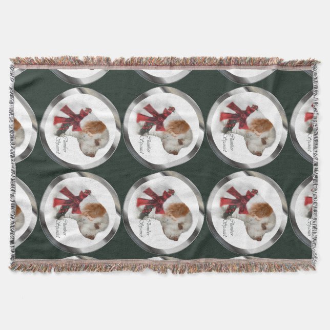 Cobertor Clumber Spaniel Natal (Frente)