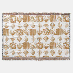 Cobertor Coágulo Tribal de Caribe Negrito: Dourado, Branco