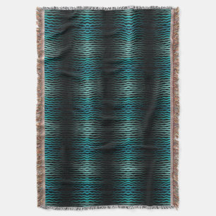 Cobertor Coastal Beach Salty Turquoise Waves Abstrato Art