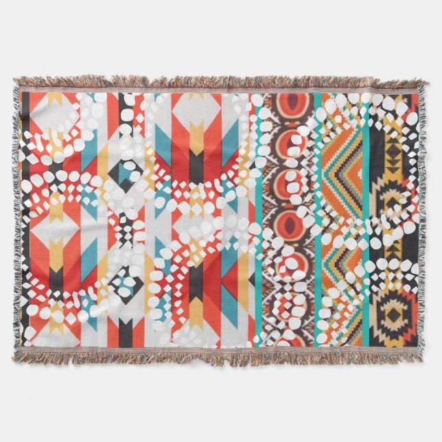Cobertor Cobertura asteca tribal do lance (Frente)