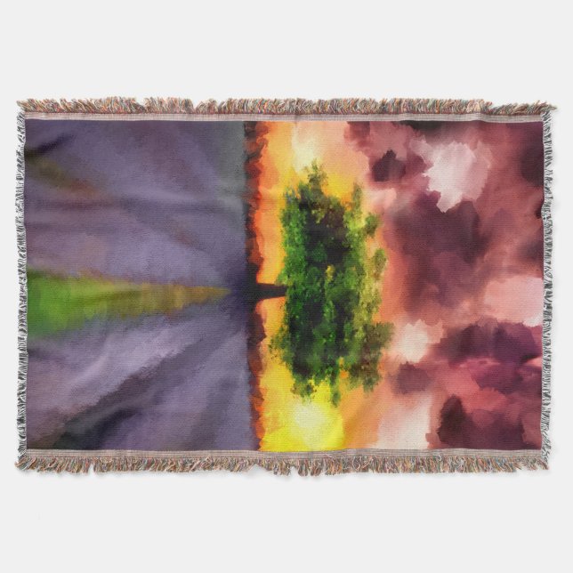 Cobertor Cobertura carmesim do lance das nuvens (Frente)