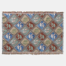 Cobertor Cobertura de borda com artesão gingko impressão