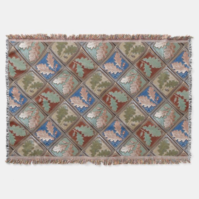 Cobertor Cobertura de borda com folhas de carvalho (Frente)