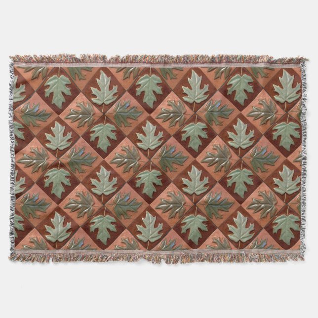 Cobertor Cobertura de borda com folhas de Maple (Frente)