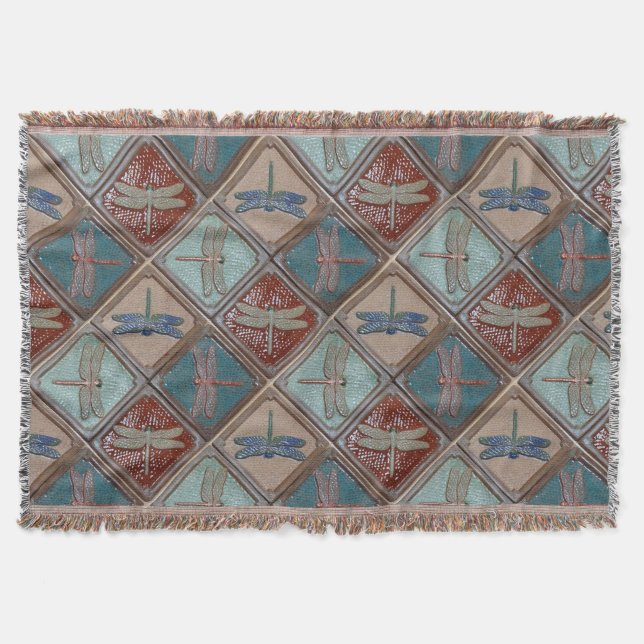 Cobertor Cobertura de borda com impressão de Dragonfly (Frente)