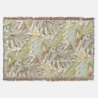 Cobertor Cobertura de impressão tropical sherpa