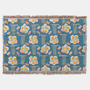 Cobertor Cobertura de linha inspirada na Ásia com macarrão