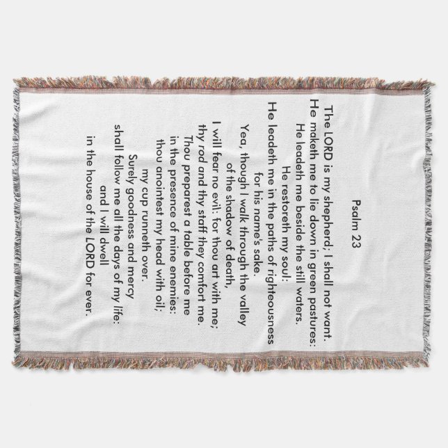 Cobertor Cobertura do lance do salmo 23 (Frente)