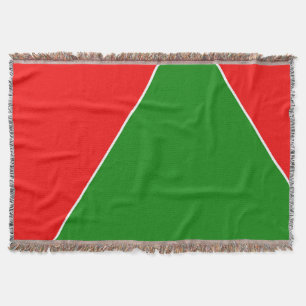 Cobertor Cobertura Verde Mínima Vermelho abstrato Art