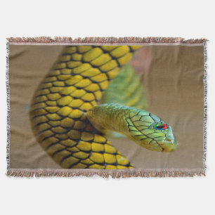 Cobertor Cobra Amarela Olhos de Arco-íris