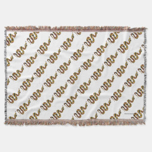 Cobertor Cobra Brown e Silhouette Dourada