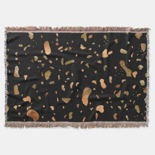 Cobertor Cobre Dourado na Pedra Negra Terrazzo