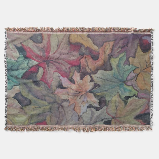 Cobertor Cobrir de folha do outono (Frente)