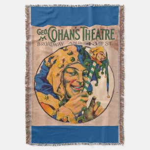 Cobertor cobrir do playbill do Teatro do 1920 Cohan