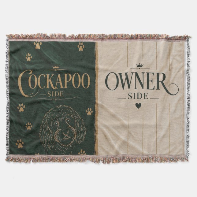 Cobertor Cockapoo Owner Side Blanket Funny Dog Lover Gift (Frente)