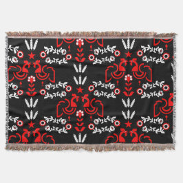 Cobertor Cockerel Scandinávia Folk Art