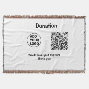 Cobertor Código QR minimalista simples adicionar logotipo t