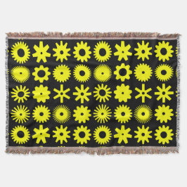 Cobertor Cogs - Amarelo em preto